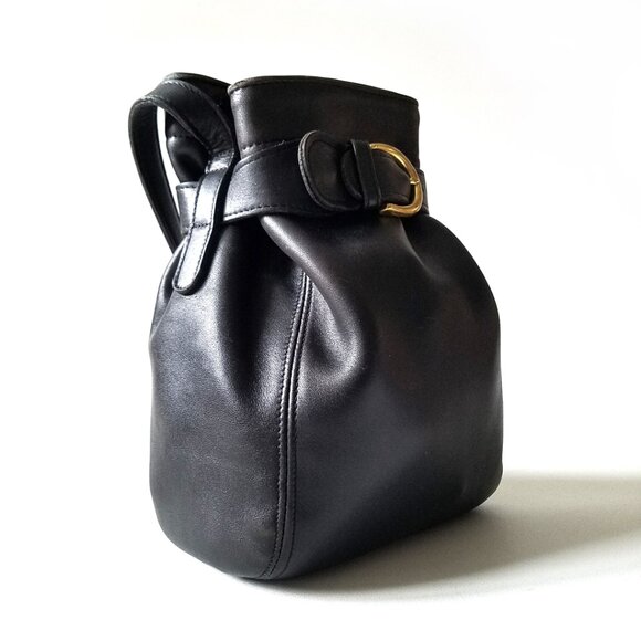 Vintage Coach Soho Black Belted Pouch Bag #4156 - Picture 3 of 8